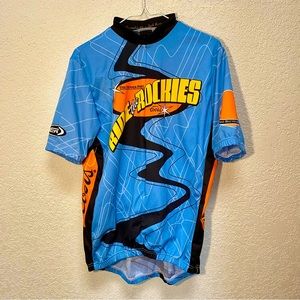 Verge Sport Ride The Rockies Cycling Jersey Men’s L Blue Denver Post Coors Tour